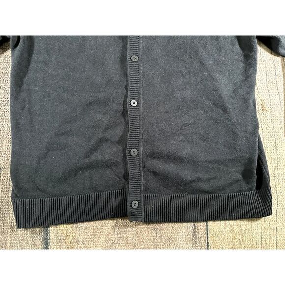 Tesla Motor Company Black V Neck Logo Quiet Luxury Car Cardigan Sweater XXL - Picture 4 of 8